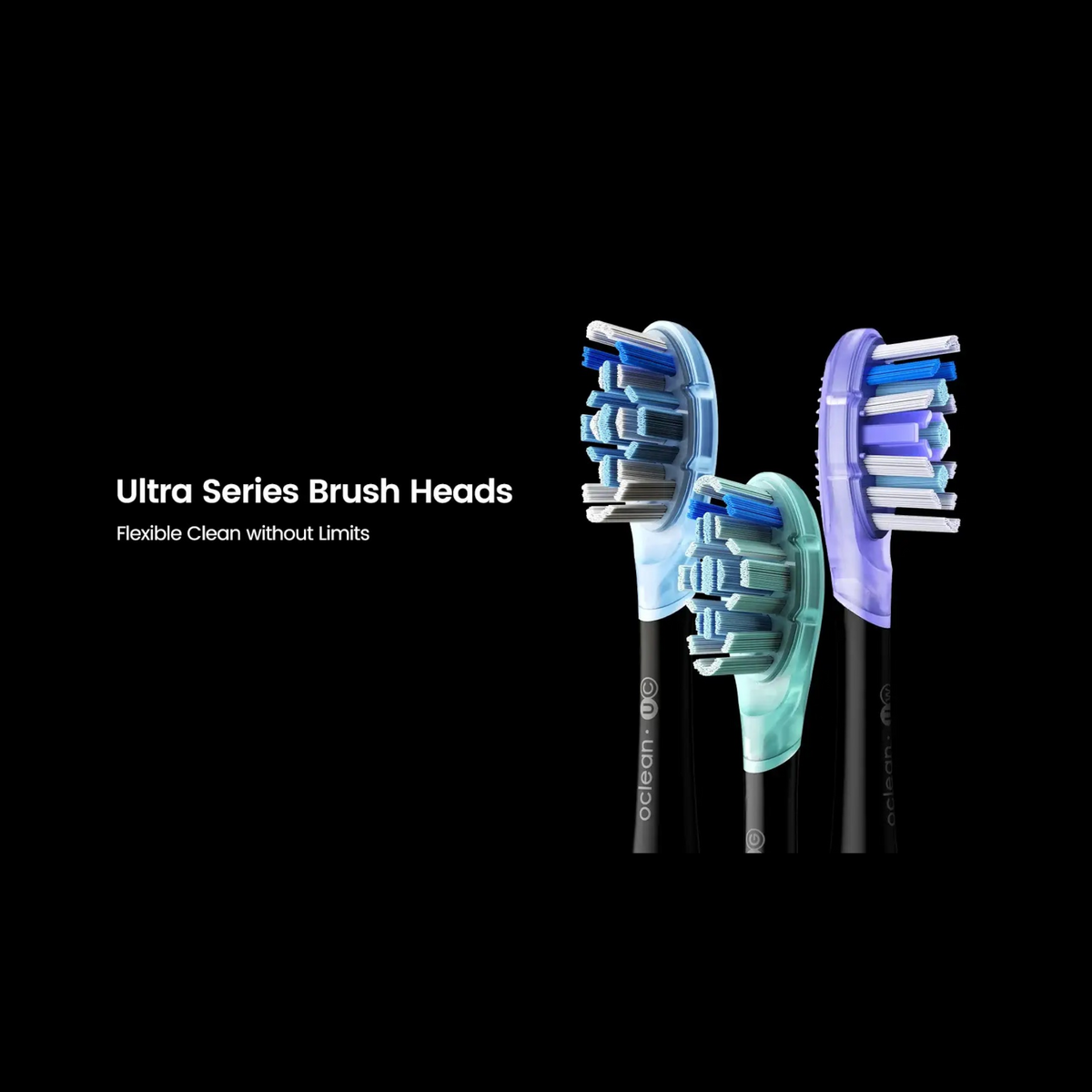 Oclean Ultra White Brush Head, Black