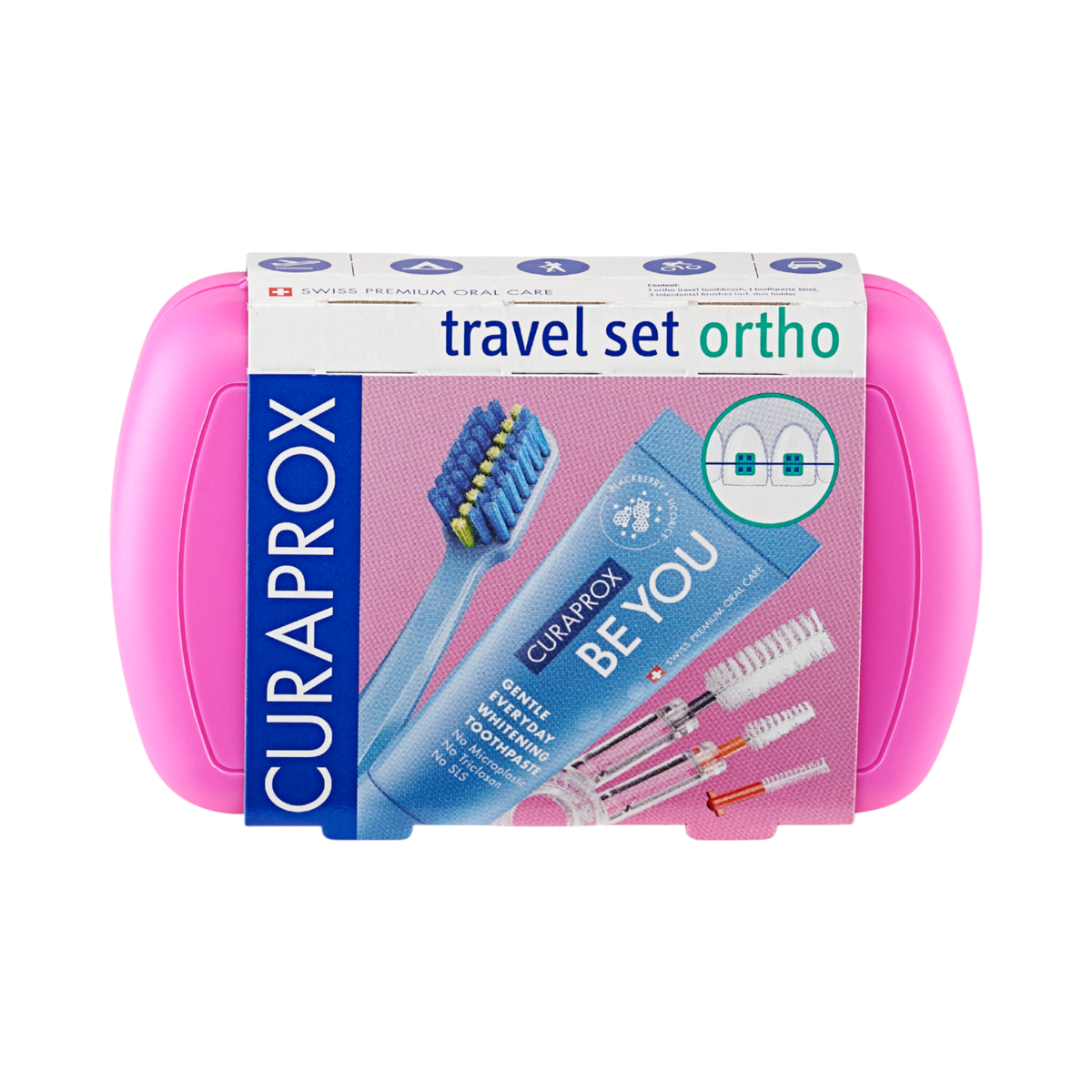 Curaprox Ortho Travel Set, Pink