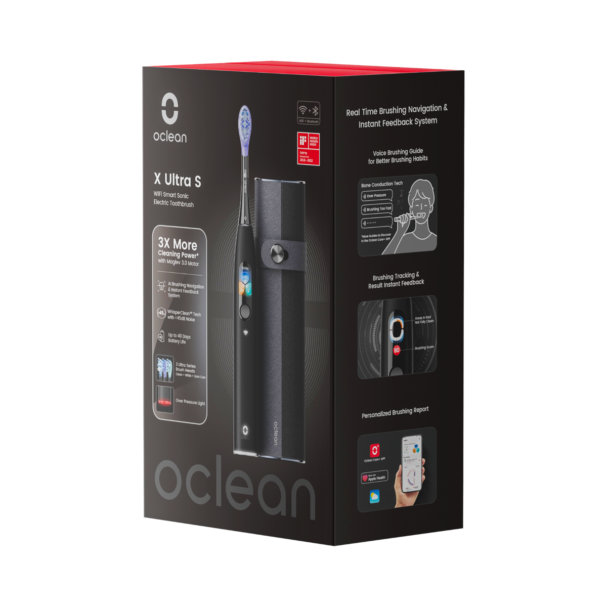 Oclean X Ultra S Electric Toothbrush, Black