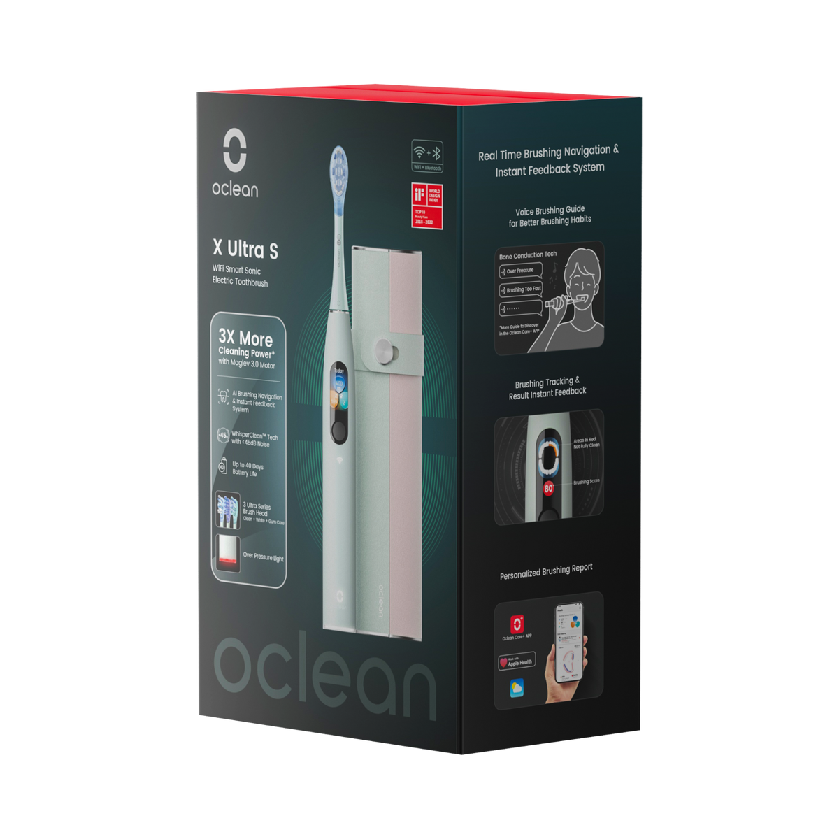 Oclean X Ultra S Electric Toothbrush, Green