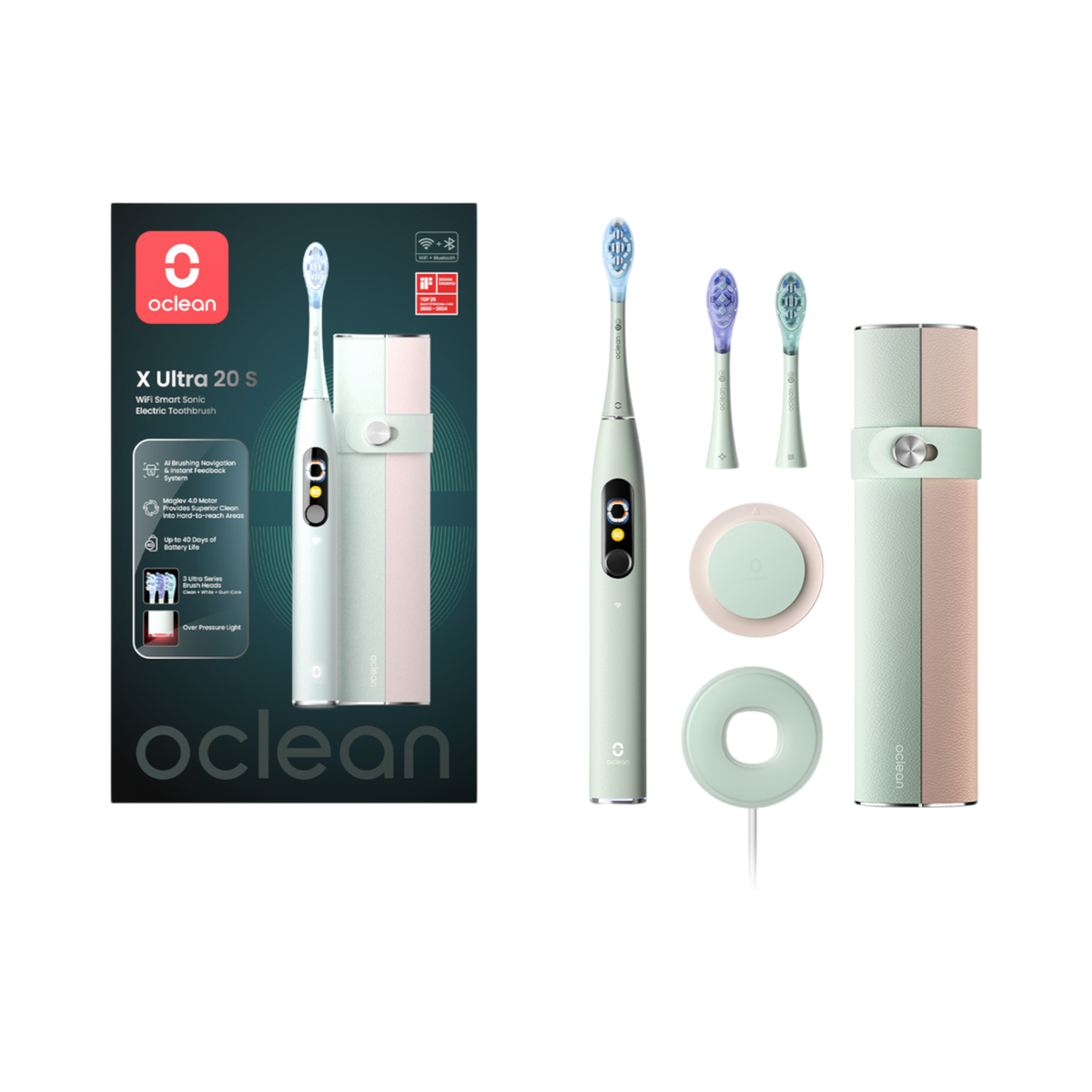 Oclean X Ultra S Electric Toothbrush, Green
