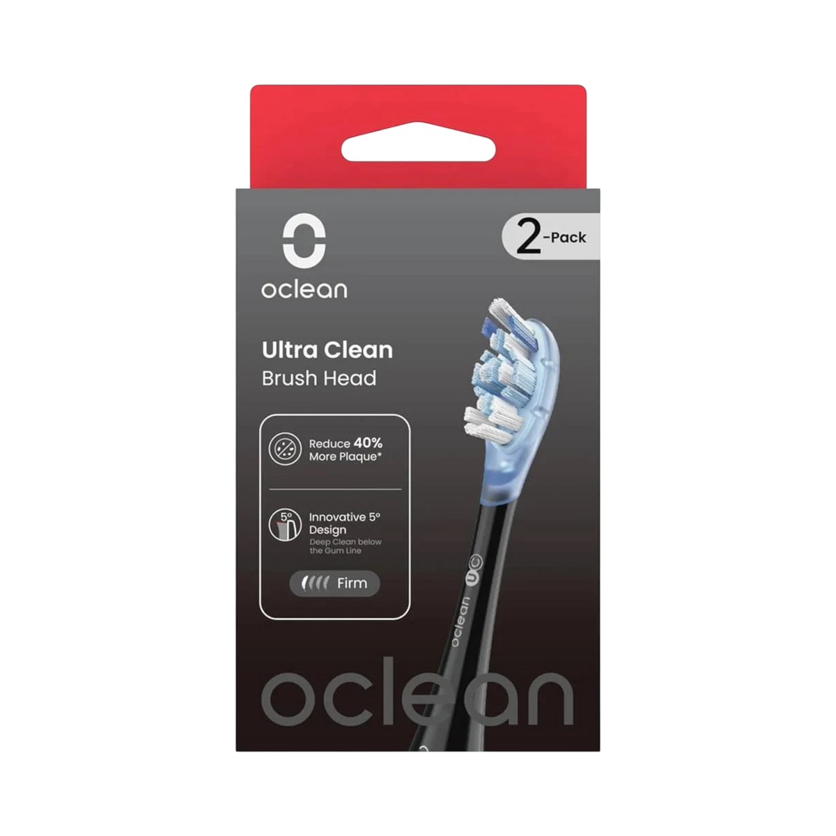 Oclean Ultra Clean Brush Head, Black