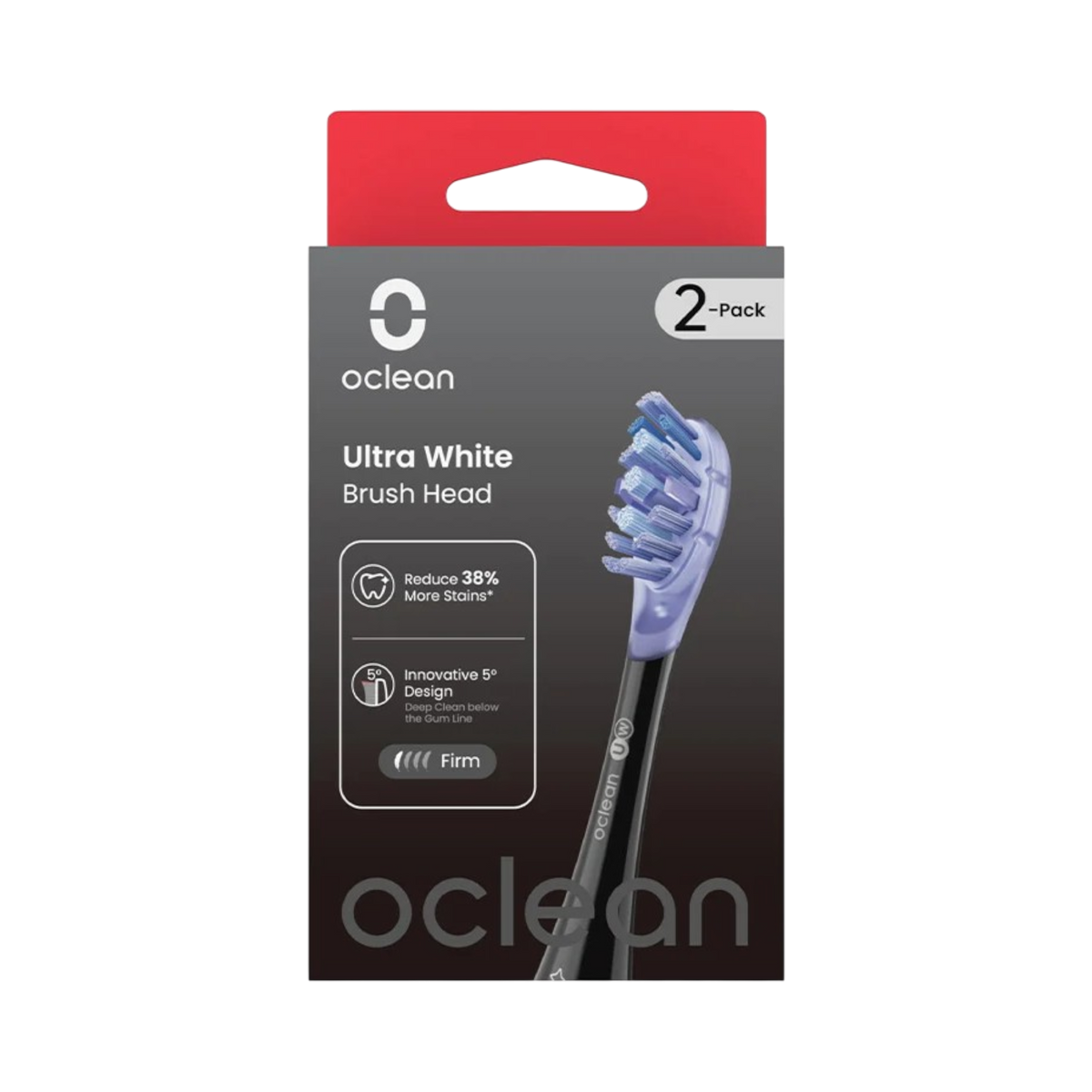 Oclean Ultra White Brush Head, Black