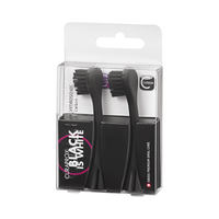 Curaprox Black Is White Hydrosonic Carbon Brush Head, 2-Pack