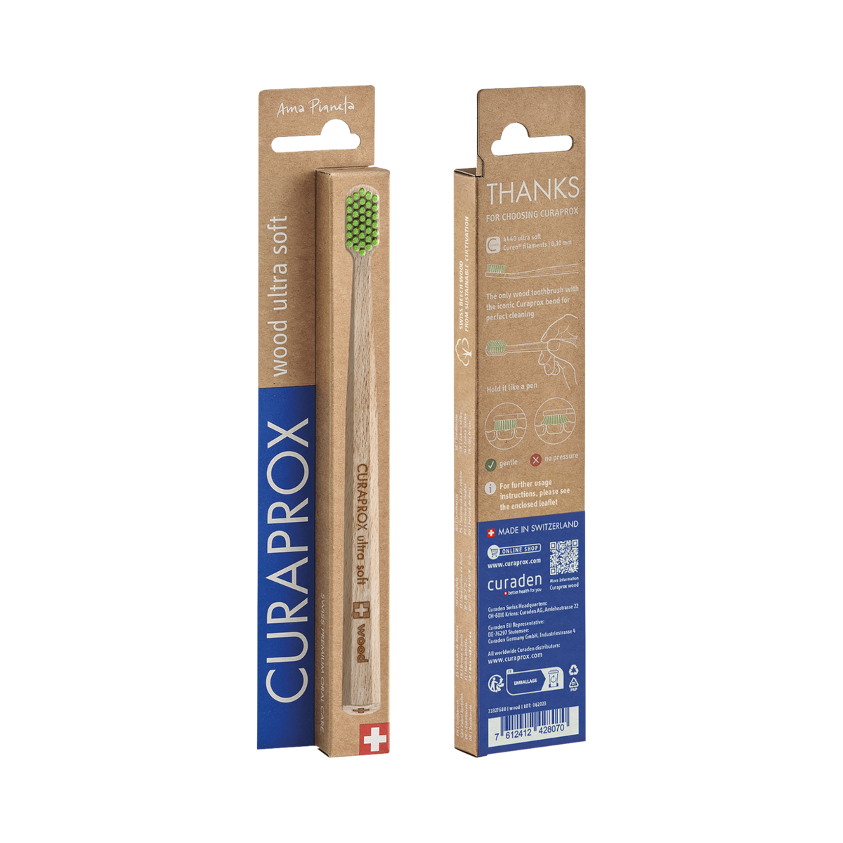 Curaprox Wood Ultra Soft Toothbrush