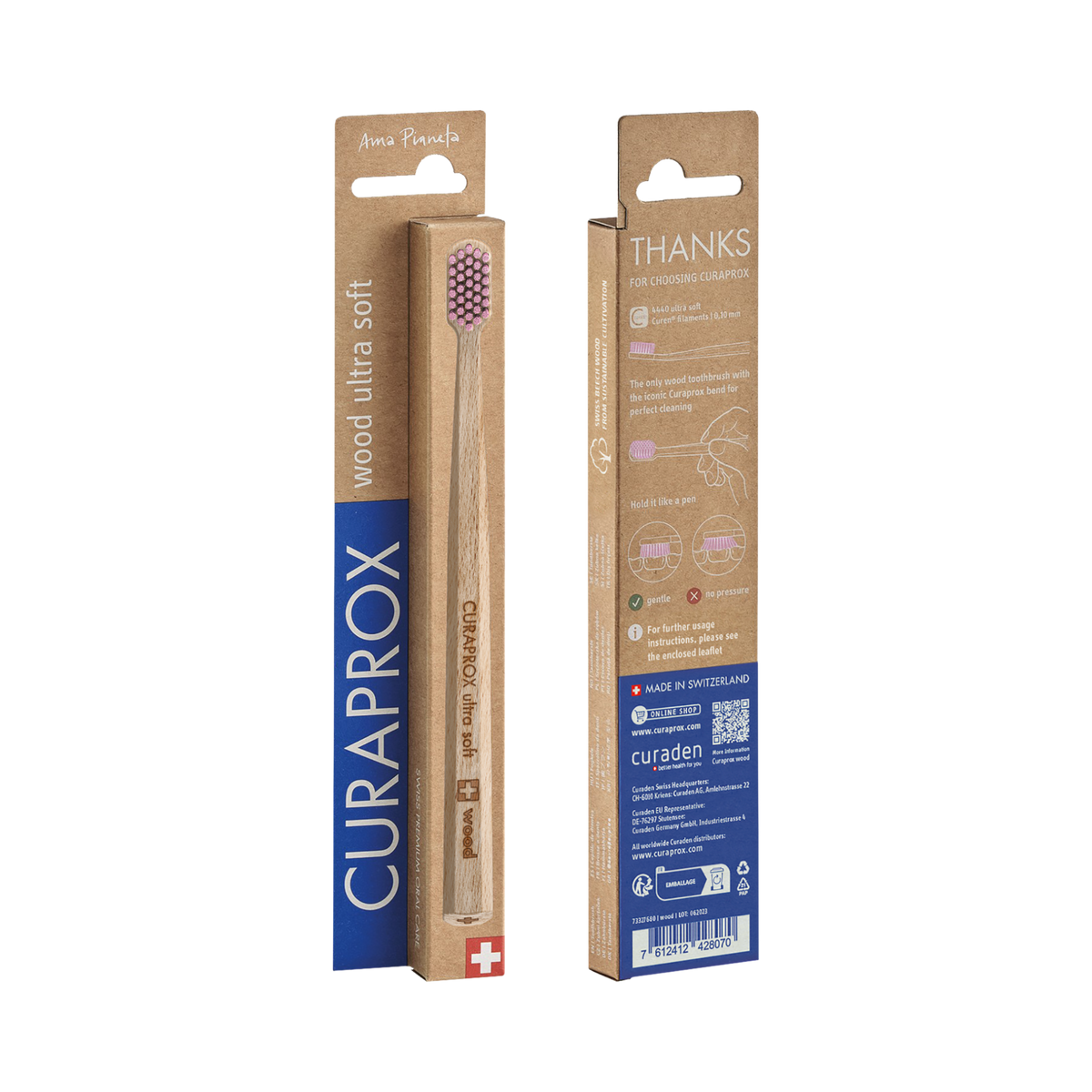 Curaprox Wood Ultra Soft Toothbrush