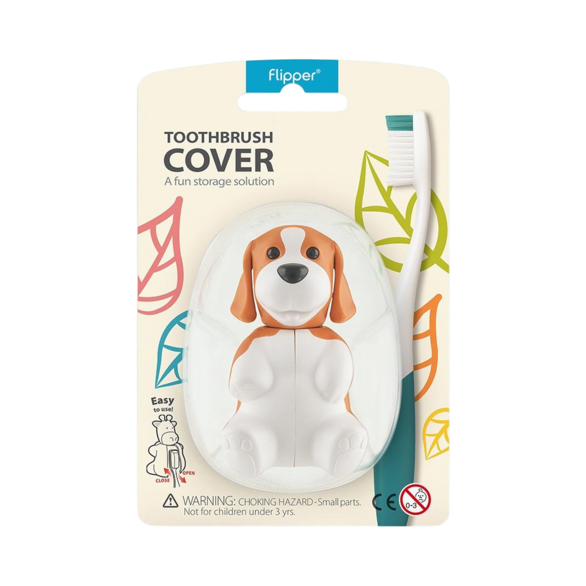 Flipper Fun Animal Toothbrush Cover, Beagle