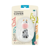 Flipper Fun Animal Toothbrush Cover, Cow