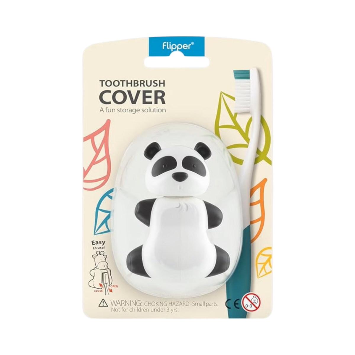 Flipper Fun Animal Toothbrush Cover, Panda