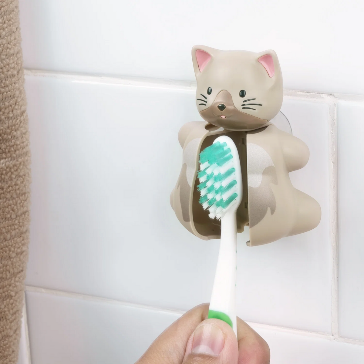 Flipper Fun Animal Toothbrush Cover, Cat